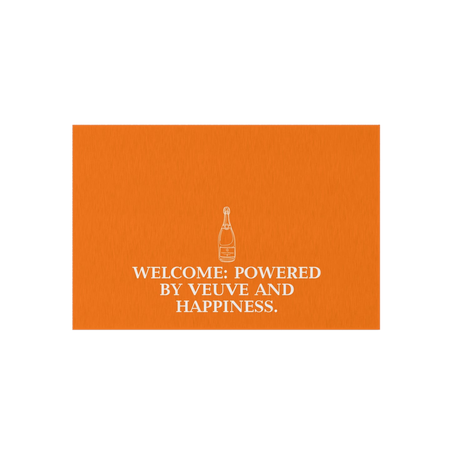 Powered by Veuve Clicquot Outdoor Rug – Funny Champagne Patio Decor