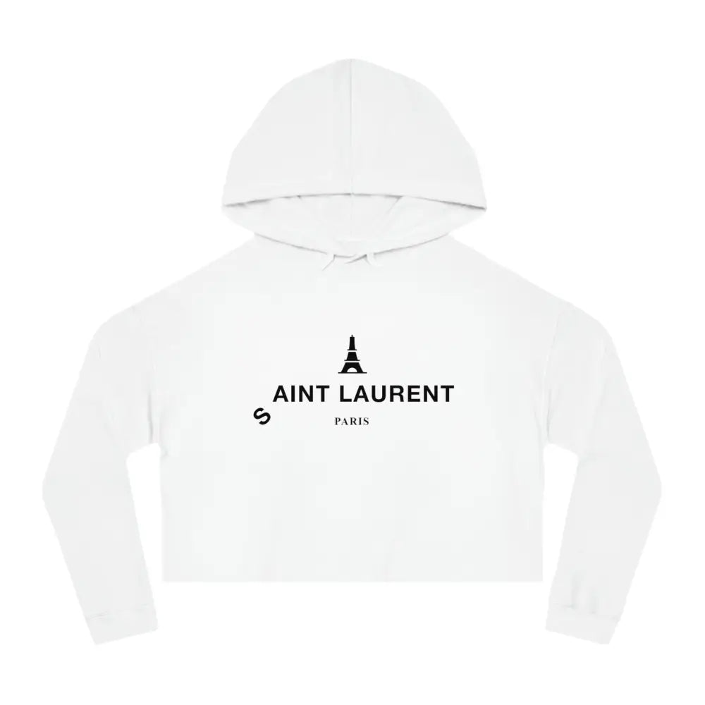 AINT LAURENT Cropped Hooded Sweatshirt - Hoodie