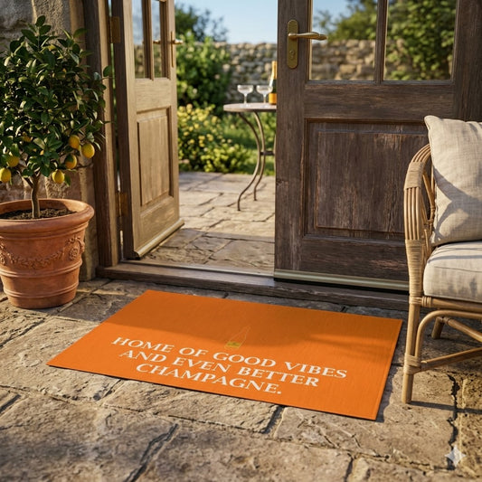 Veuve Clicquot Outdoor Rug – Luxury Champagne Patio & Poolside Decor