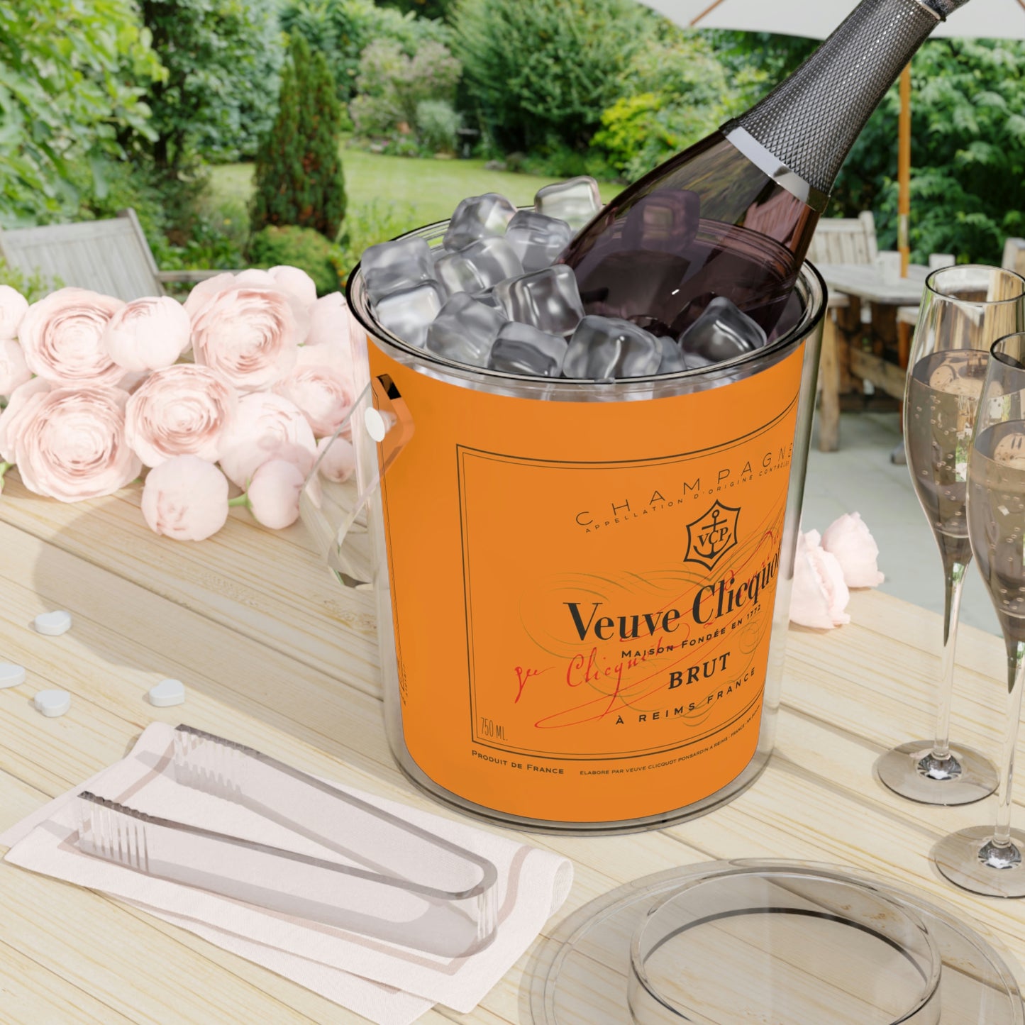 Veuve Clicquot Ice Bucket with Tongs