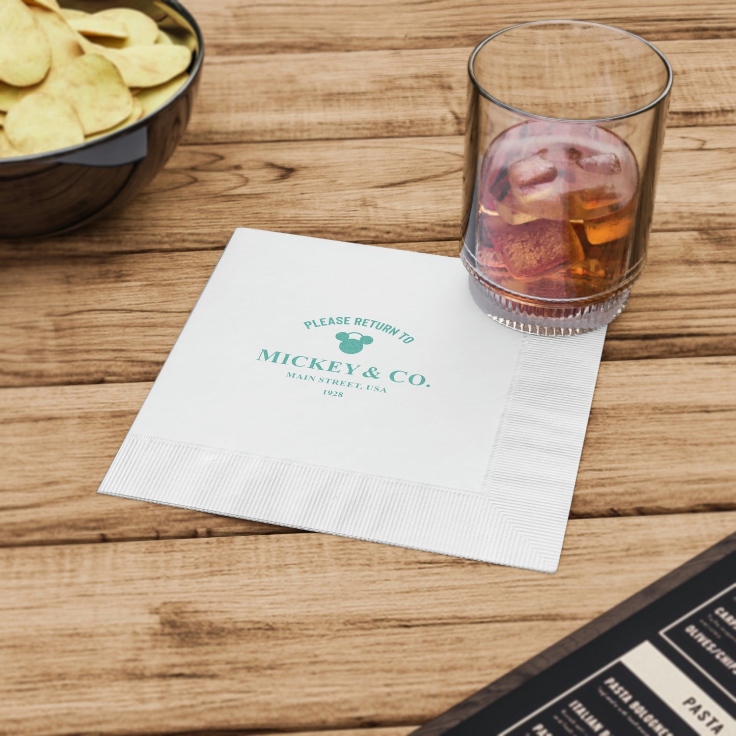 Mickey & Co. White Coined Napkin