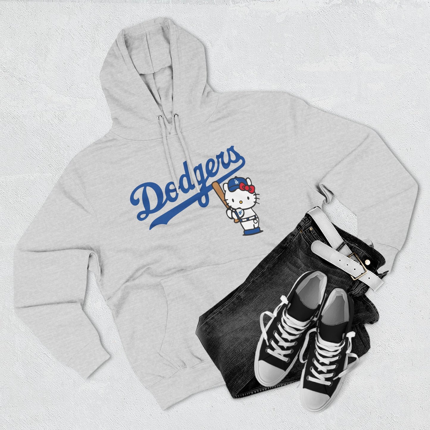Hello Kitty Hoddie Night LA Dodgers Sweatshirt