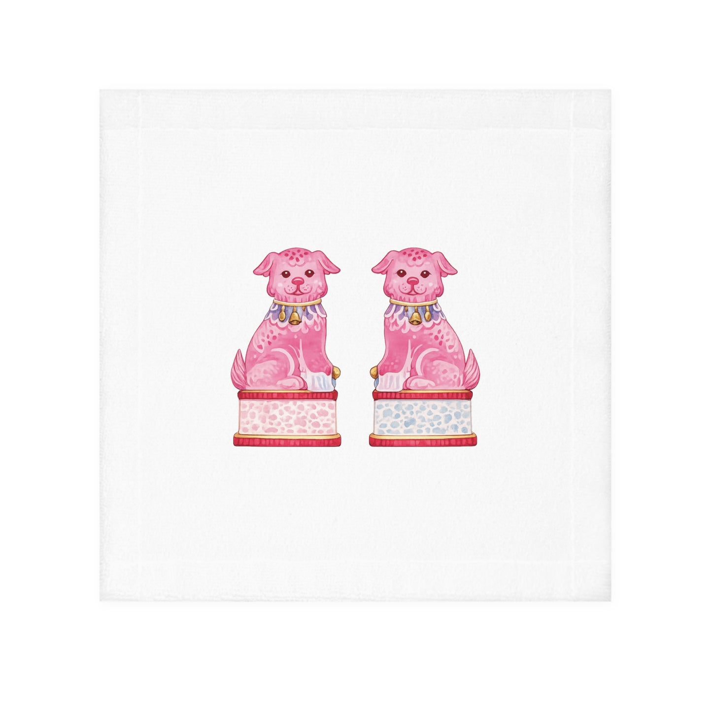 Colorful Foo Dog Cotton Tea Towel - Asian Inspired