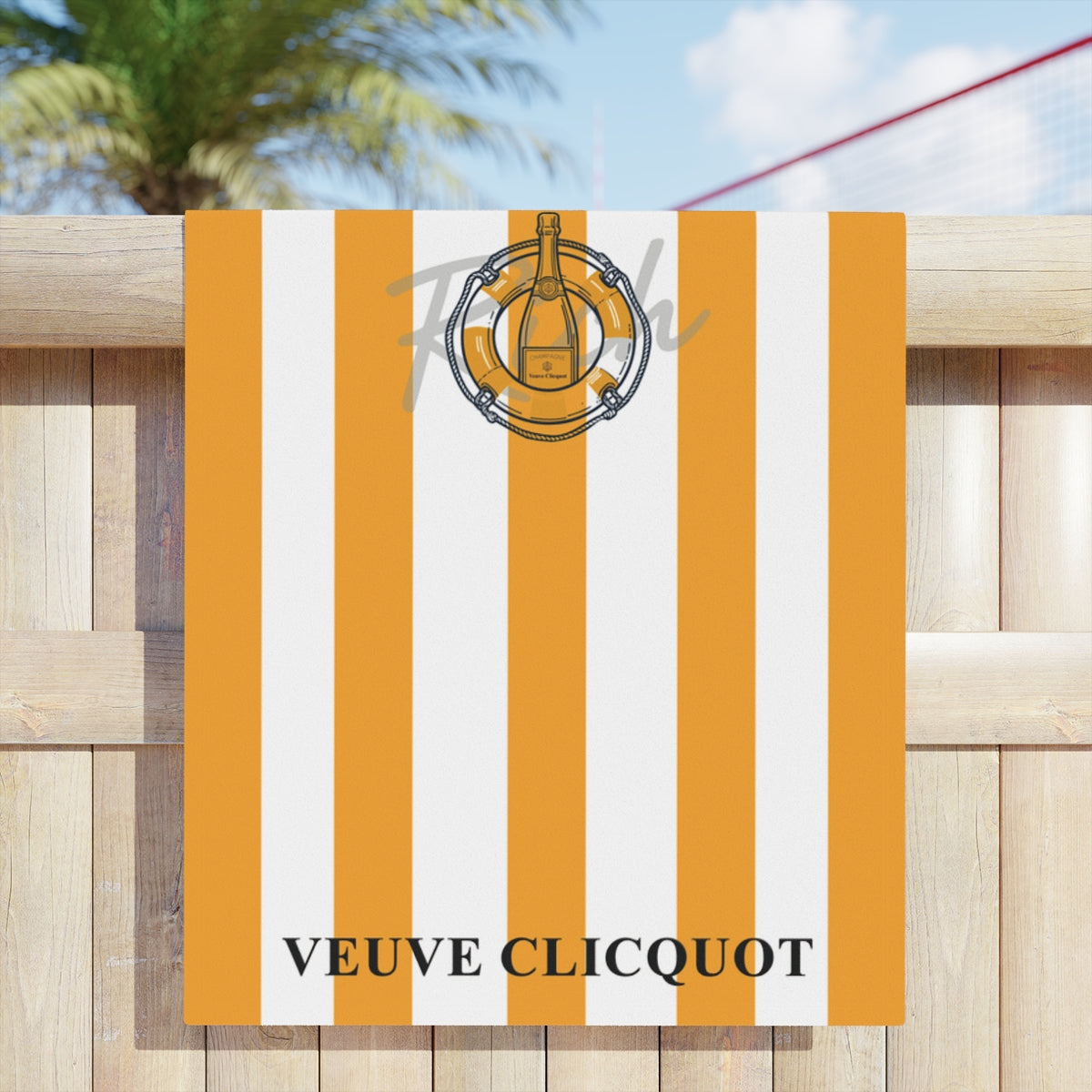 Veuve Clicquot Inspired Beach Towel | Luxury Pool & Travel Towel