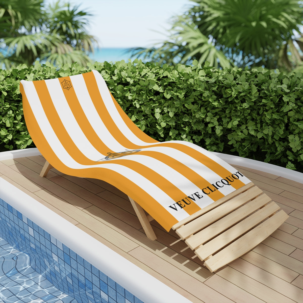 Veuve Clicquot Inspired Beach Towel | Luxury Pool & Travel Towel