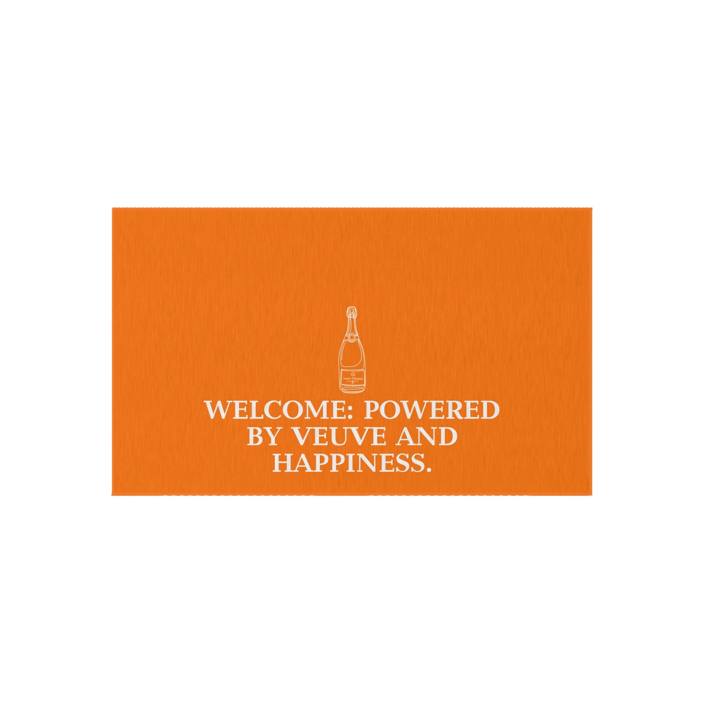 Powered by Veuve Clicquot Outdoor Rug – Funny Champagne Patio Decor