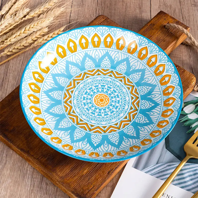 Ceramic Plate Hand-Painted Tableware Underglaze