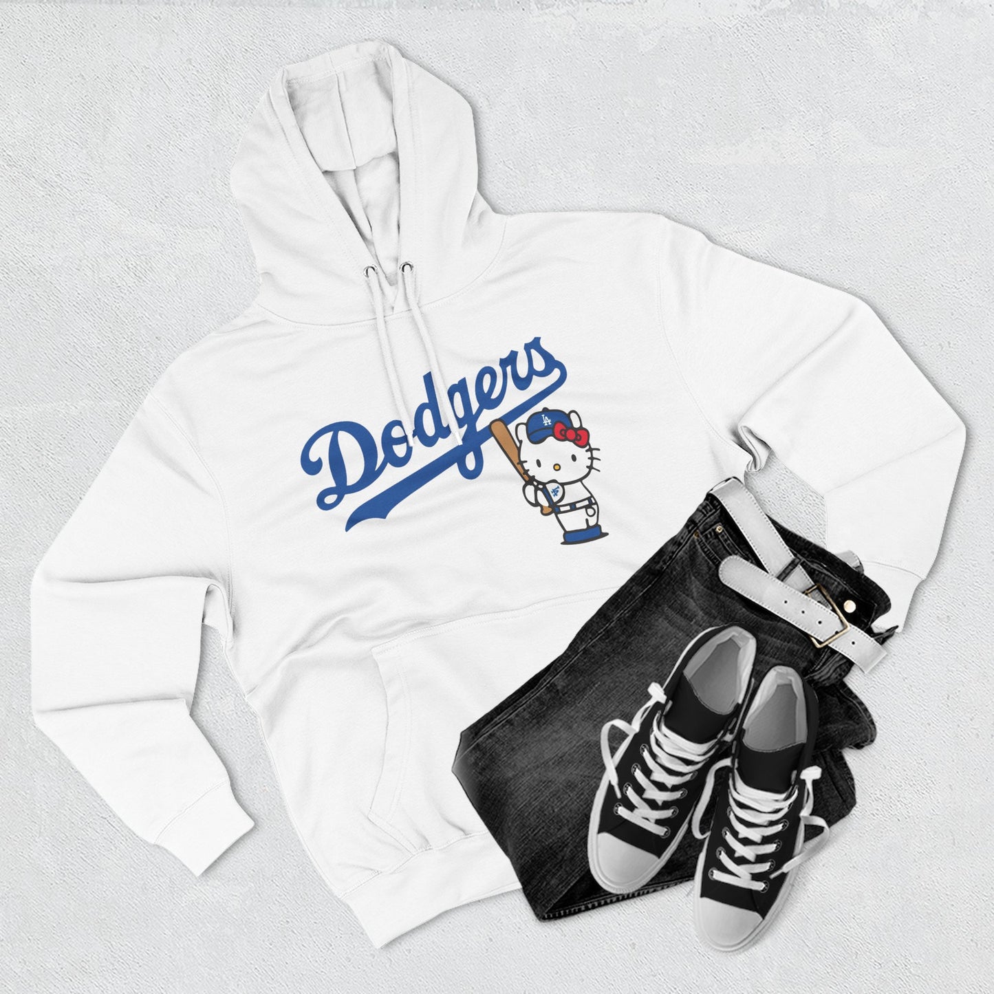 Hello Kitty Hoddie Night LA Dodgers Sweatshirt