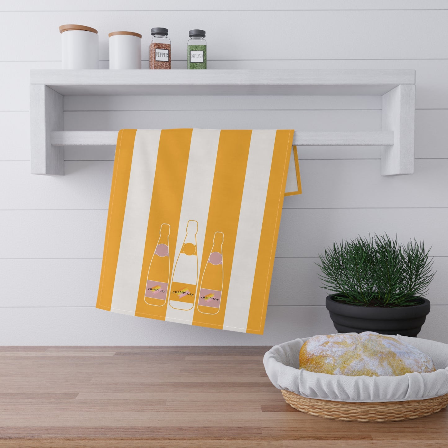 Veuve Clicquot Inspired Tea Towel | Luxury Champagne Kitchen Decor