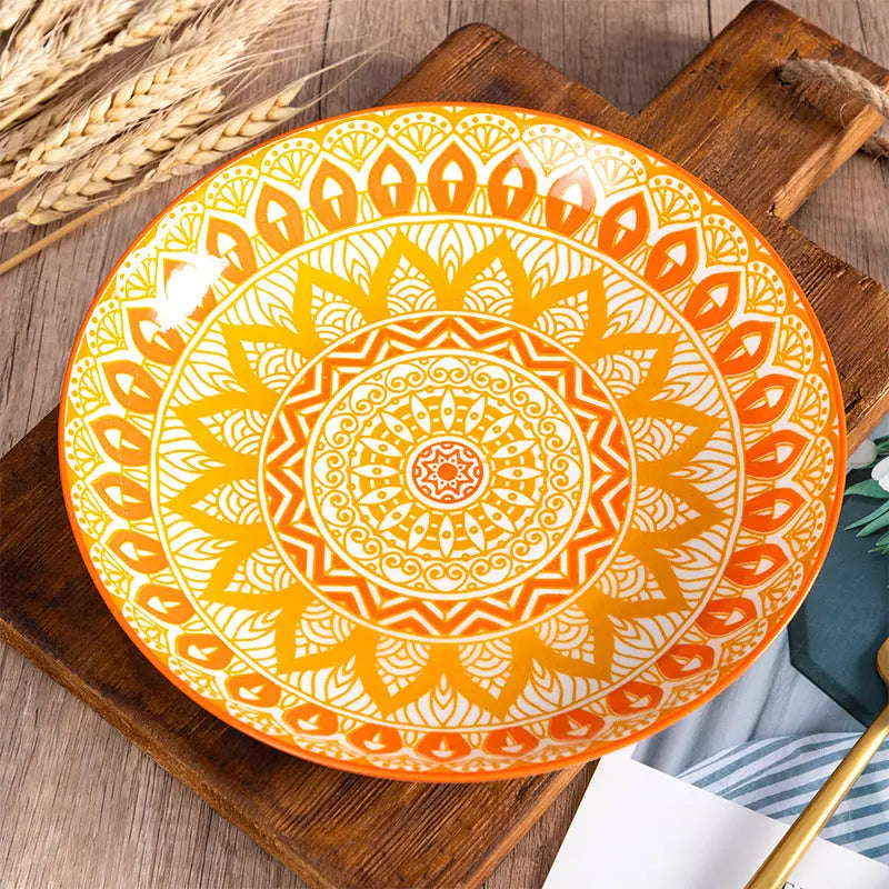 Ceramic Plate Hand-Painted Tableware Underglaze - Kitchen