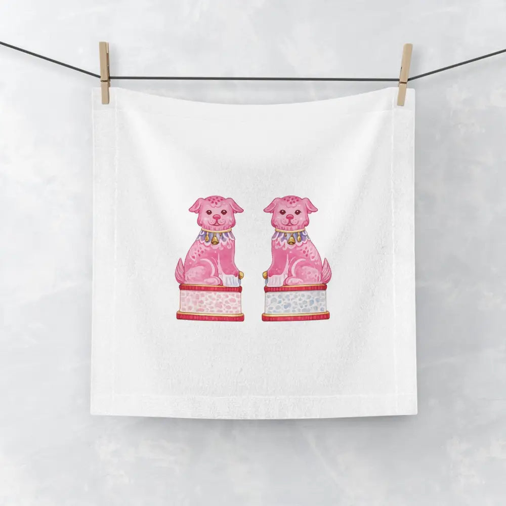 Colorful Foo Dog Cotton Tea Towel - Asian Inspired - Home Decor