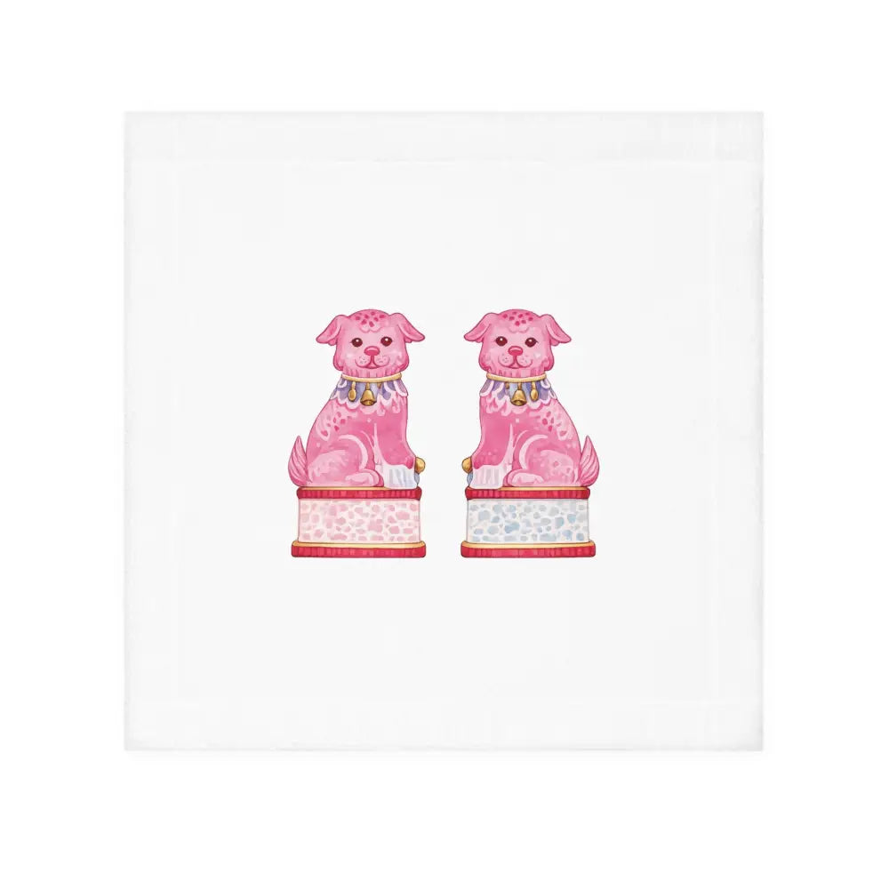 Colorful Foo Dog Cotton Tea Towel - Asian Inspired - Home Decor