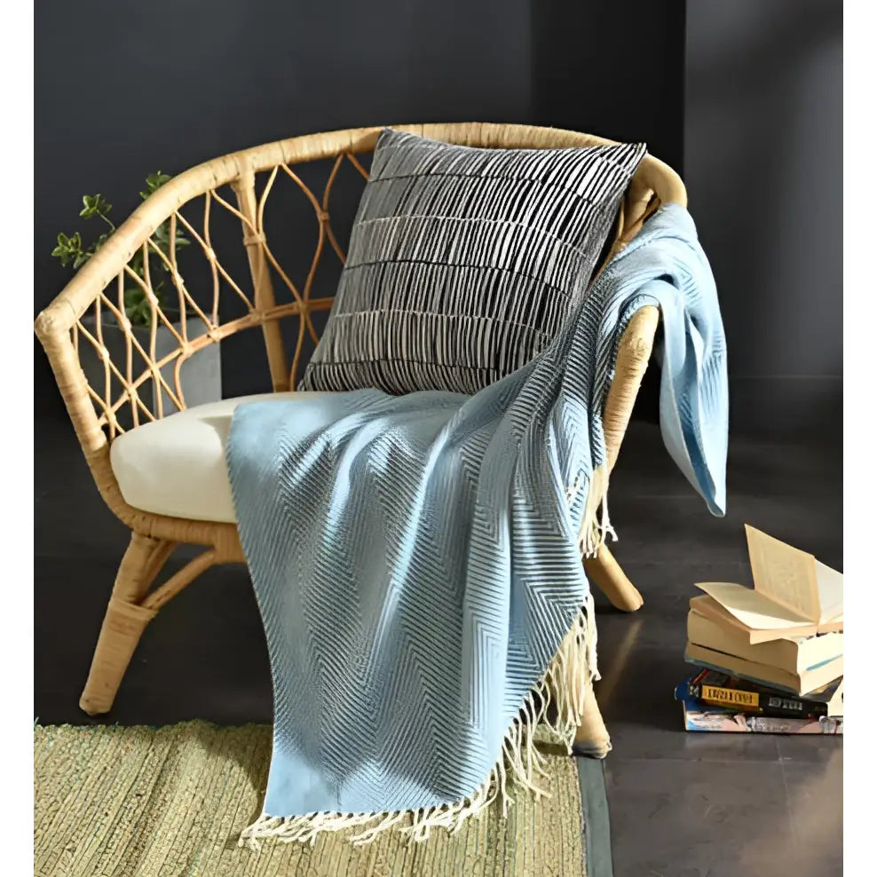 Fringed Knitted Small Blanket Napping Blanket Sofa Blanket - Blankets