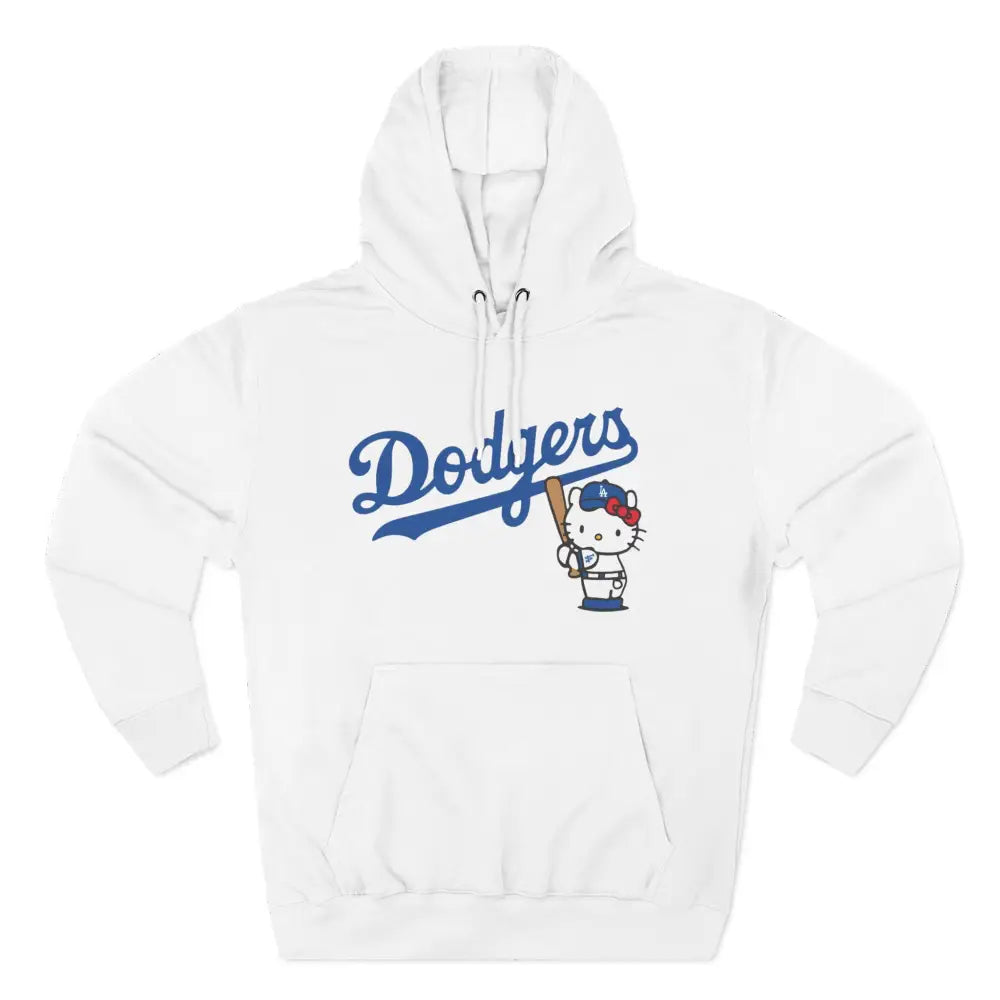 Hello Kitty Hoddie Night LA Dodgers Sweatshirt - L / White - Hoodie