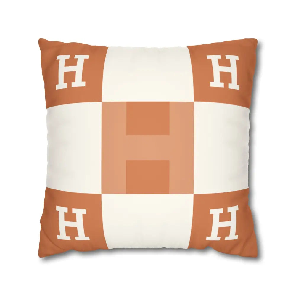 Hermès Avalon Inspired Throw Pillow Cover – Luxury Faux Suede Designer Cushion Case - 20’’ × 20’’ - Home Decor