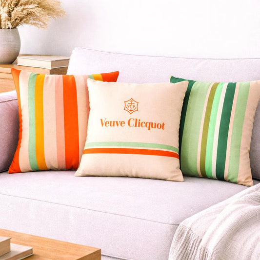 Veuve Clicquot Inspired Pillow Covers – Luxury Champagne Throw Pillows