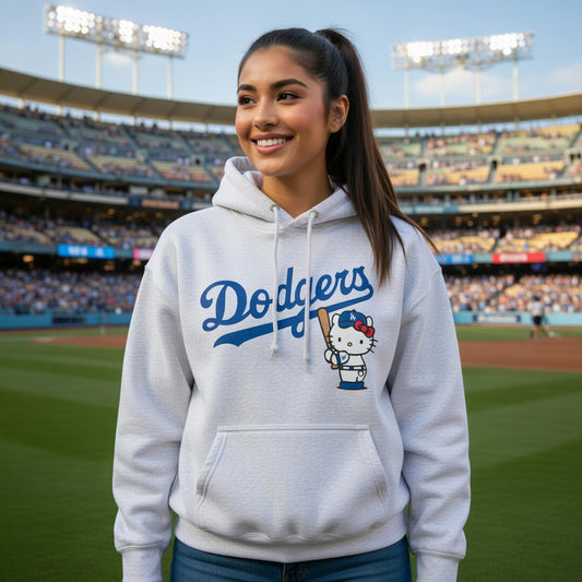 Hello Kitty Hoddie Night LA Dodgers Sweatshirt