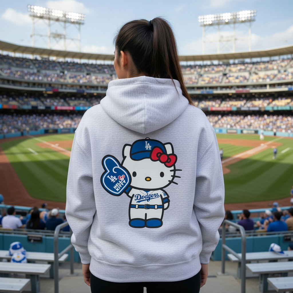 Hello Kitty Hoddie Night LA Dodgers Sweatshirt