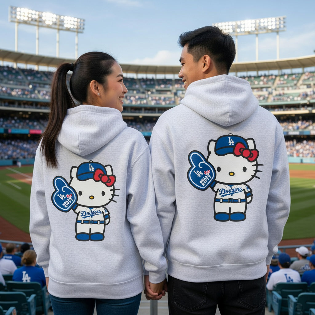 Hello Kitty Hoddie Night LA Dodgers Sweatshirt