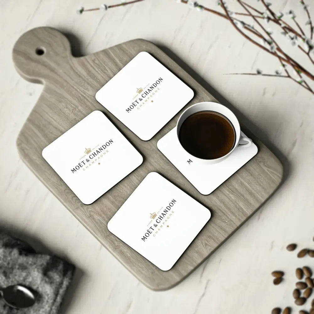 Moët & Chandon Coasters - 4pcs Set - Home Decor