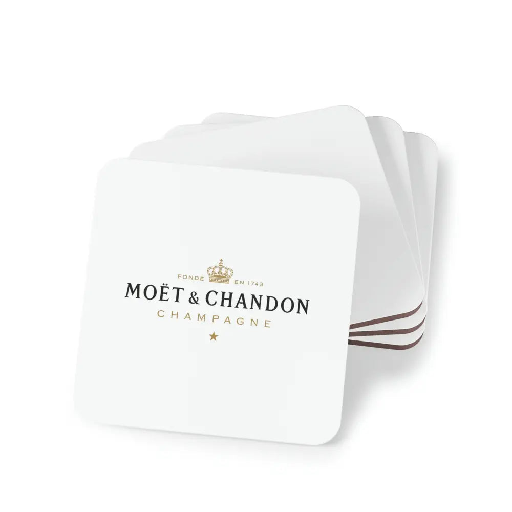 Moët & Chandon Coasters - 4pcs Set - Square / 3.7’’ x 3.7’’ / 4-piece set - Home Decor