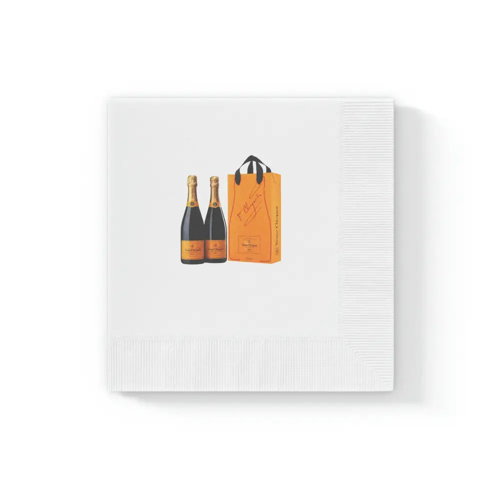 Pour Decisions Veuve Clicquot Napkin - 6.5’’ x 6.5’’ / White / 100 pcs - Home Decor
