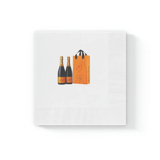 Pour Decisions Veuve Clicquot Napkin - 6.5’’ x 6.5’’ / White / 50 pcs - Home Decor