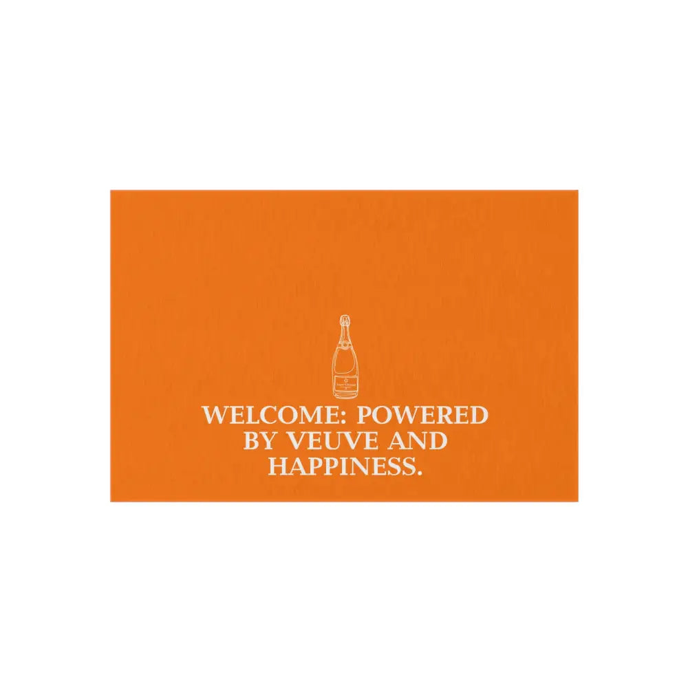 Powered by Veuve Clicquot Outdoor Rug – Funny Champagne Patio Decor - 48’’ × 72’’ - Home Decor