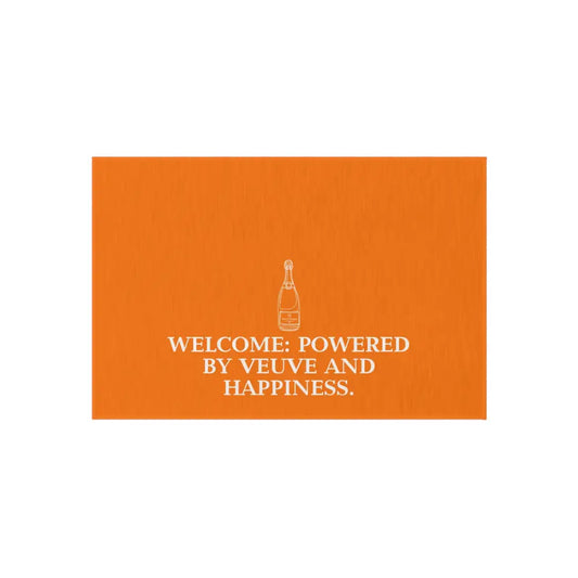 Powered by Veuve Clicquot Outdoor Rug – Funny Champagne Patio Decor - 24’’ × 36’’ - Home Decor