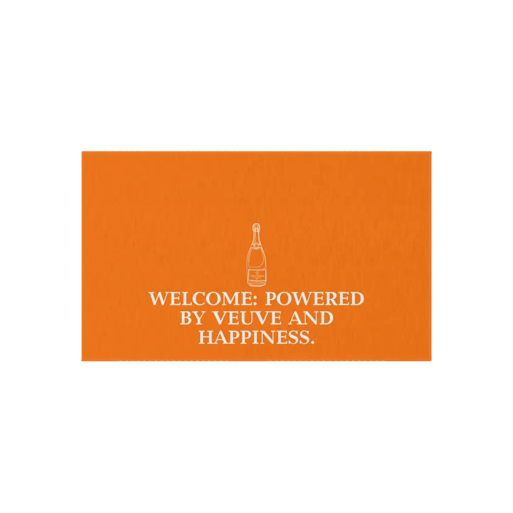 Powered by Veuve Clicquot Outdoor Rug – Funny Champagne Patio Decor - 36’’ × 60’’ - Home Decor