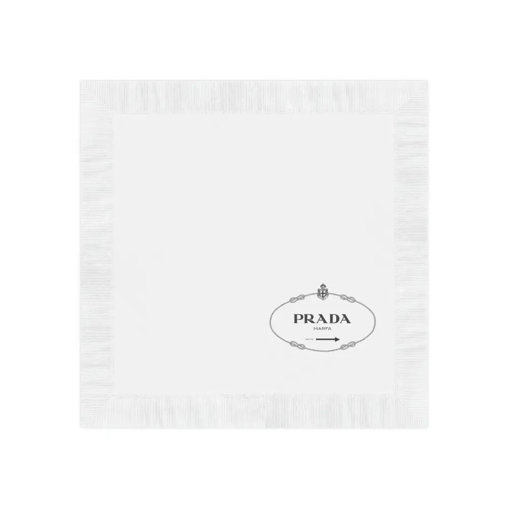 Prada Marfa White Coined Napkin - Home Decor