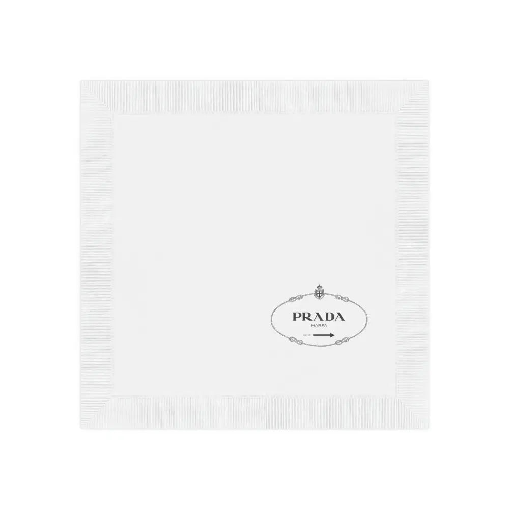 Prada Marfa White Coined Napkin - Home Decor