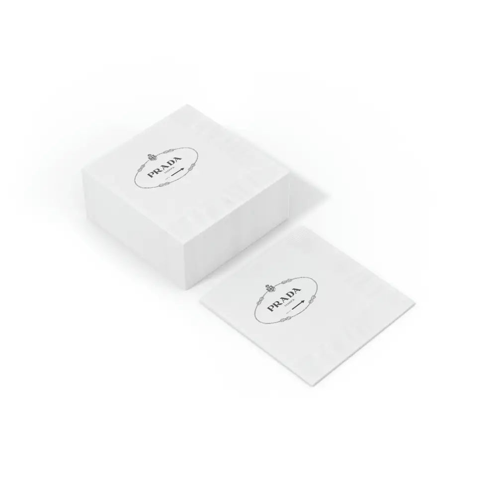 Prada Marfa White Coined Napkin - Home Decor