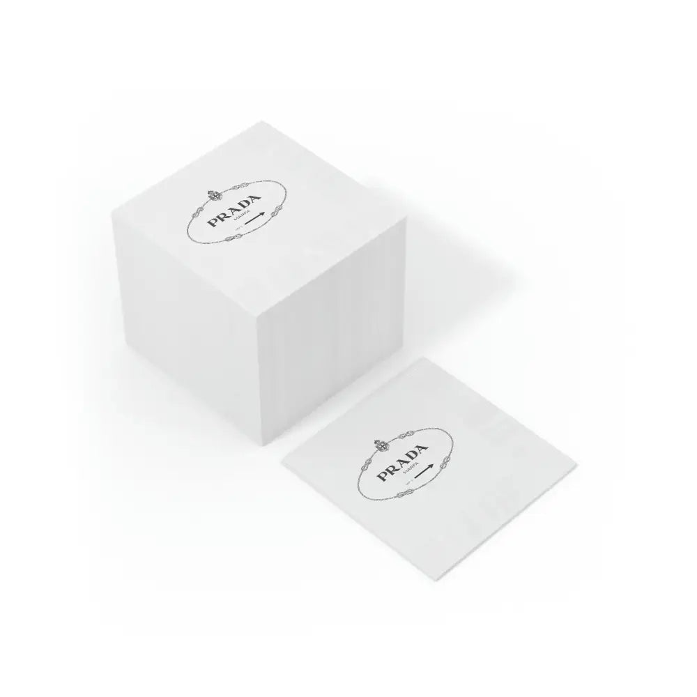Prada Marfa White Coined Napkin - Home Decor