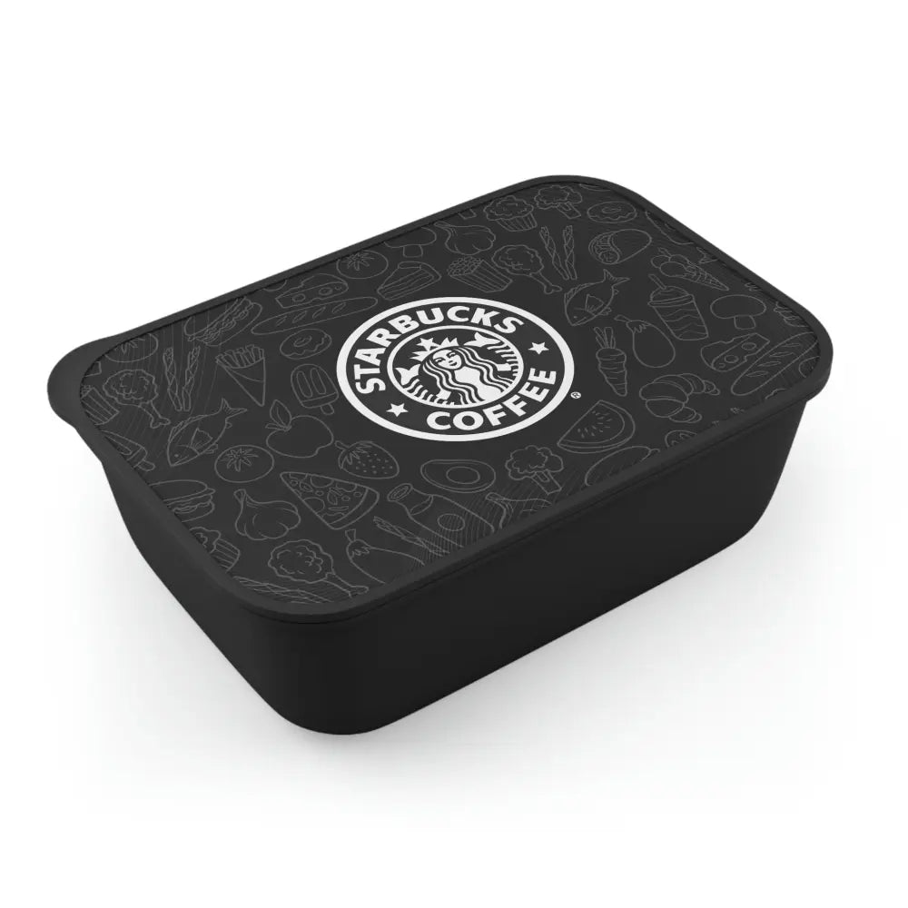 Starbucks Special Bento Box with Free Band and Utensils - Black / 7.4’’ x 5.1’’ x 2.3’’ - Accessories