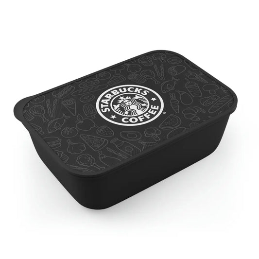 Starbucks Special Bento Box with Free Band and Utensils - Black / 7.4’’ x 5.1’’ x 2.3’’ - Accessories