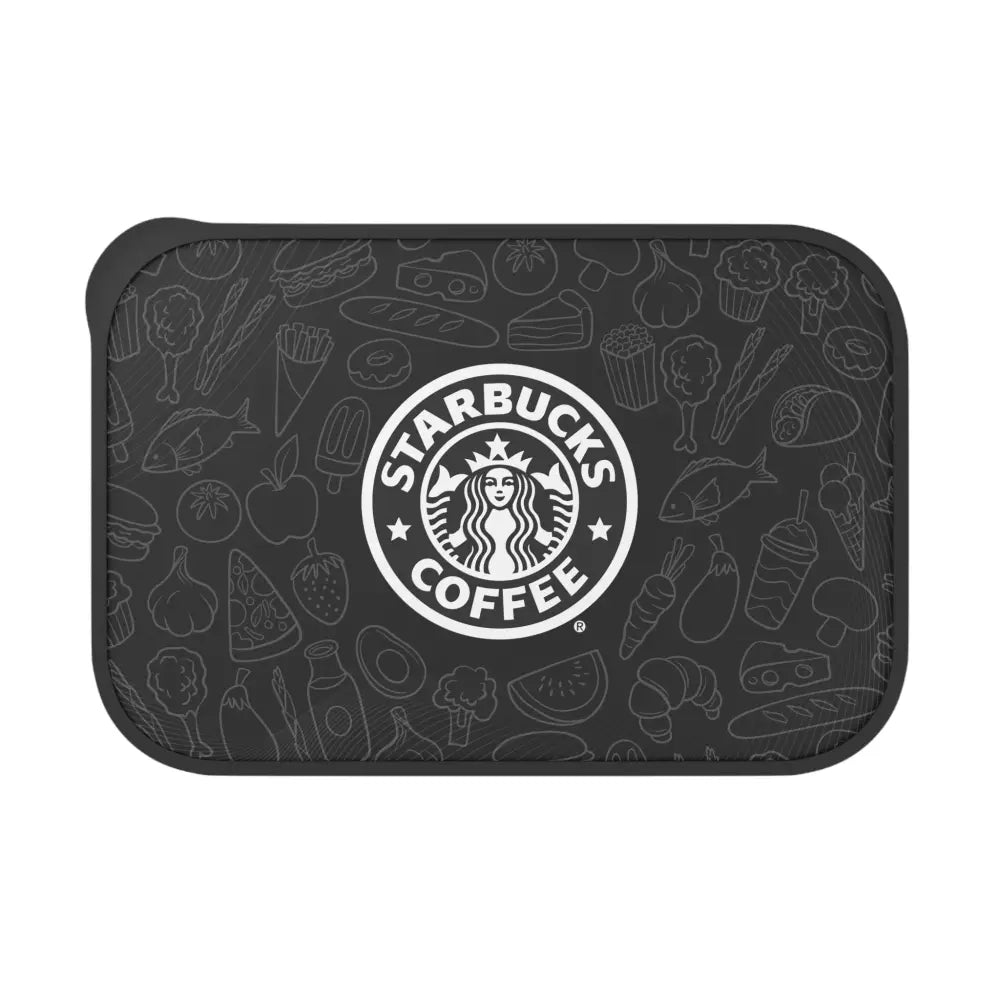 Starbucks Special Bento Box with Free Band and Utensils - Black / 7.4’’ x 5.1’’ x 2.3’’ - Accessories