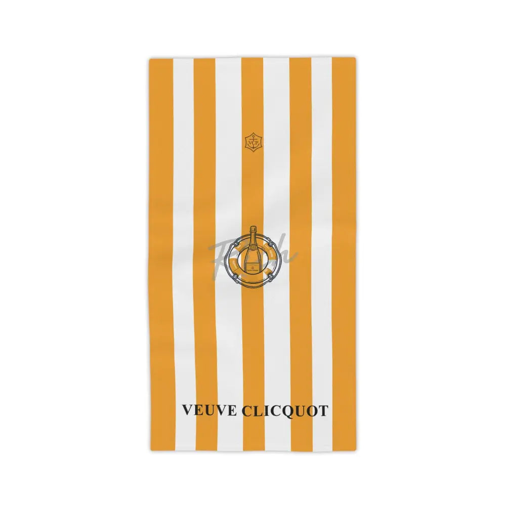 Veuve Clicquot Beach Towel Luxury Champagne-Inspired Quick-Dry Towel - 24’’ x 44’’ / Stripes - Home Decor