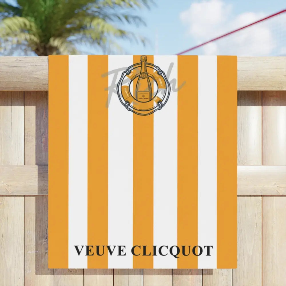 Veuve Clicquot Beach Towel Luxury Champagne-Inspired Quick-Dry Towel - Home Decor