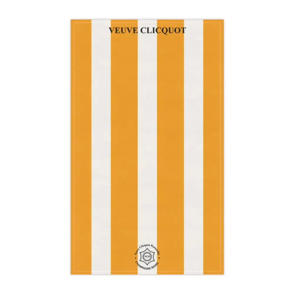 Veuve Clicquot Champagne Tea Towel: Elegant Kitchen Decor - Cotton Twill / 18’’ × 30’’ - Home Decor