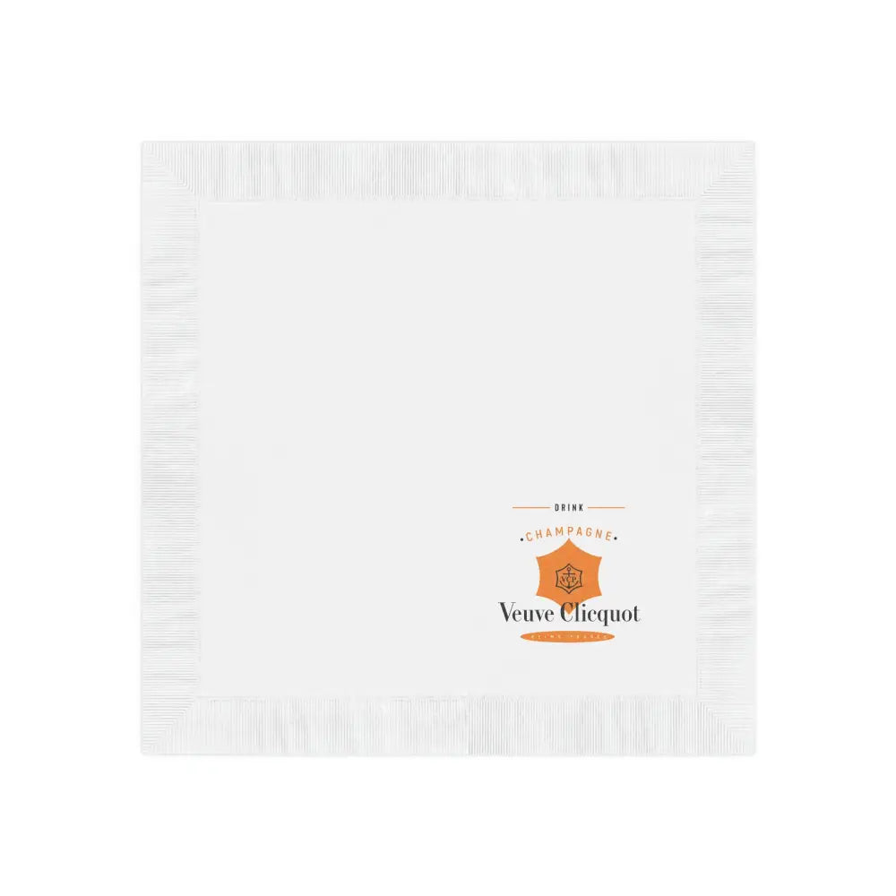 Veuve Clicquot Champagne - White Coined Napkins - Home Decor