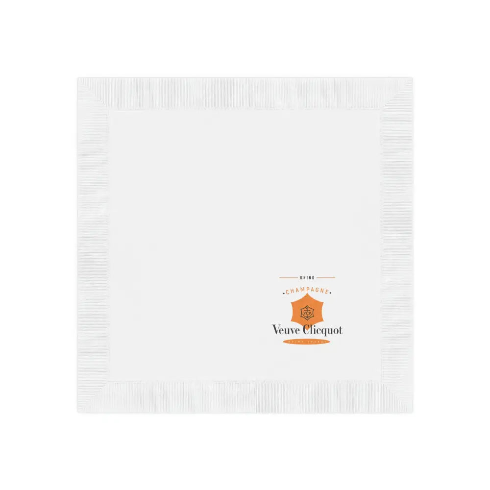 Veuve Clicquot Champagne - White Coined Napkins - Home Decor