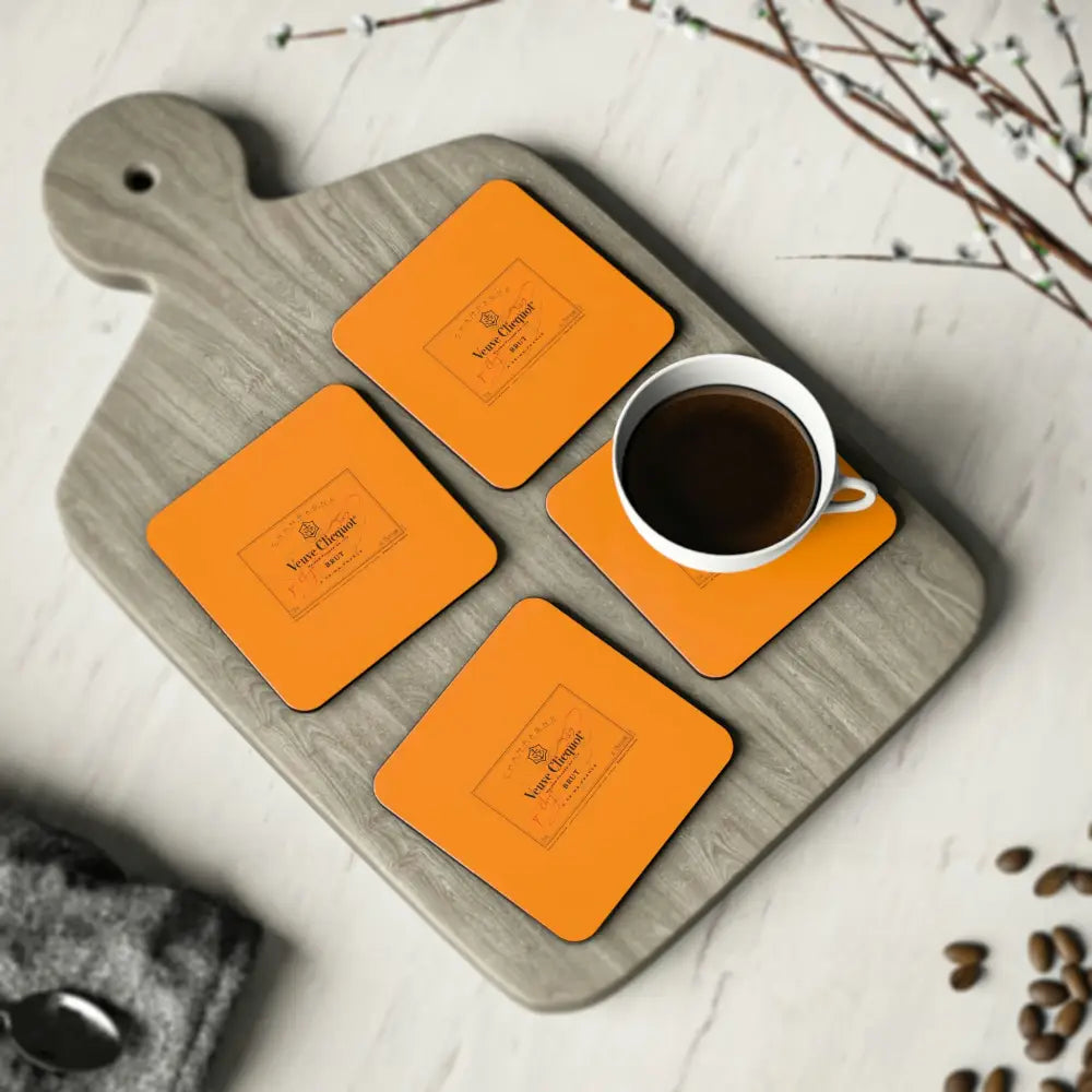 Veuve Clicquot Coasters - 4PCS. SET - Home Decor