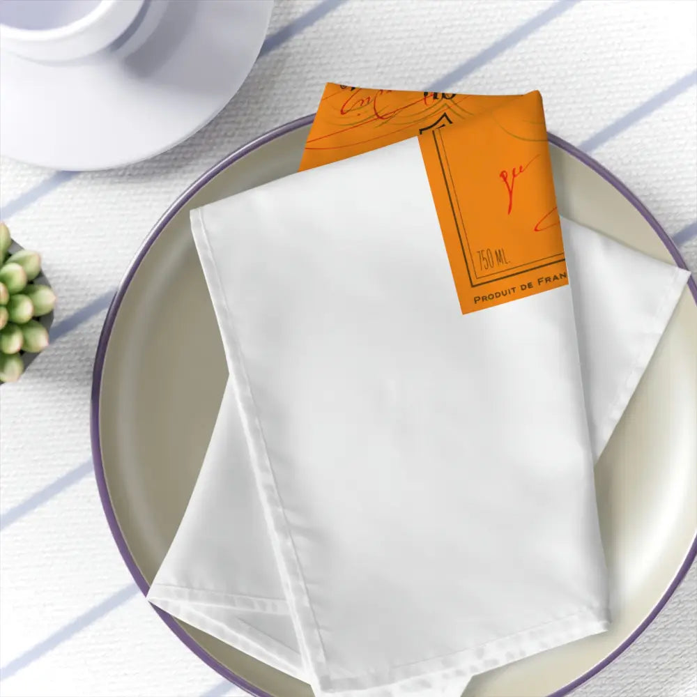 Veuve Clicquot Cocktail Napkins - Set of 4 - 4-piece set / White / 19’’ × 19’’ - Accessories