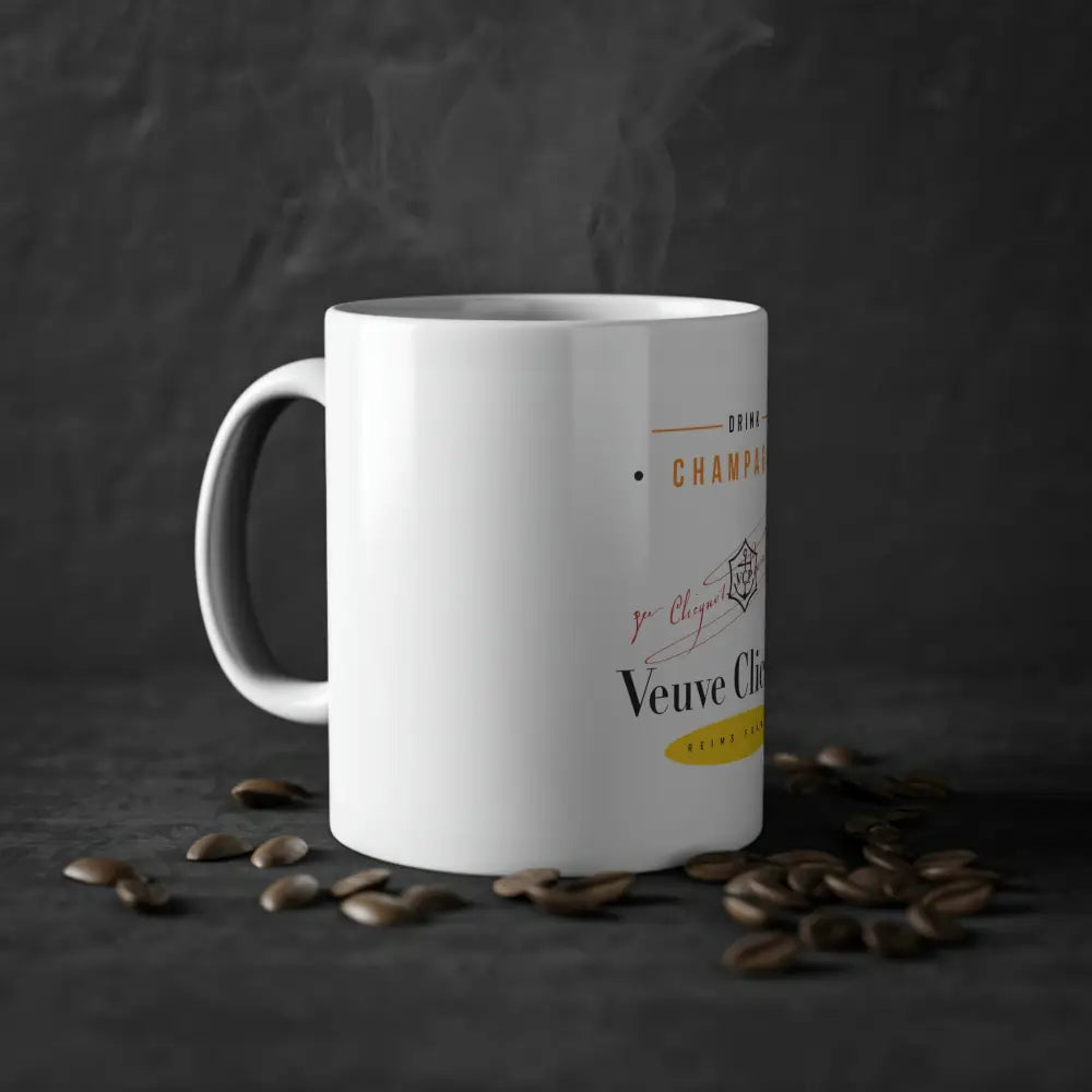 Veuve Clicquot Drink Champagne Mug - 11oz / White / Glossy - Mug