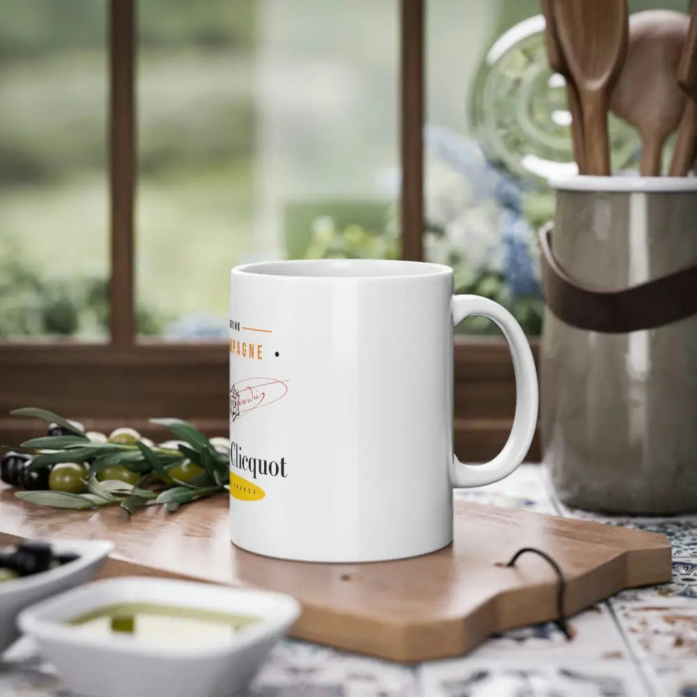 Veuve Clicquot Drink Champagne Mug - 11oz / White / Glossy - Mug