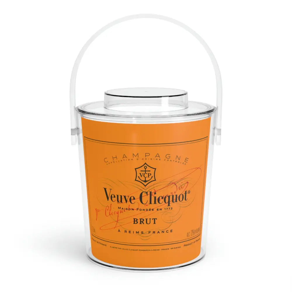Veuve Clicquot Ice Bucket with Tongs - One Size / Clear - Accessories