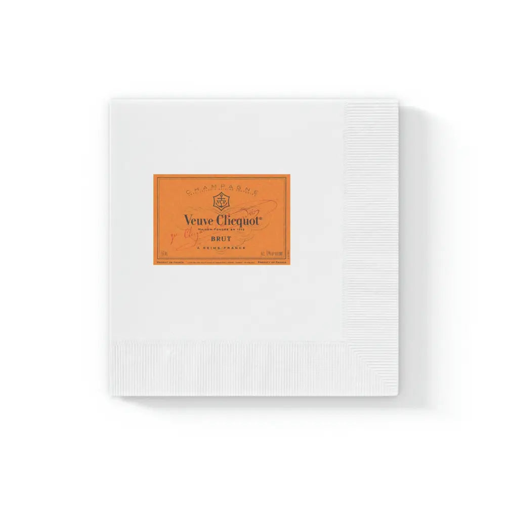 Veuve Clicquot Napkins High Quality Prints - 50pcs / 100pcs - 4.8’’ x 4.8’’ / White / 100 pcs - Home Decor