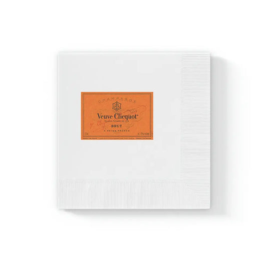 Veuve Clicquot Napkins High Quality Prints - 50pcs / 100pcs - 4.8’’ x 4.8’’ / White / 50 pcs - Home Decor