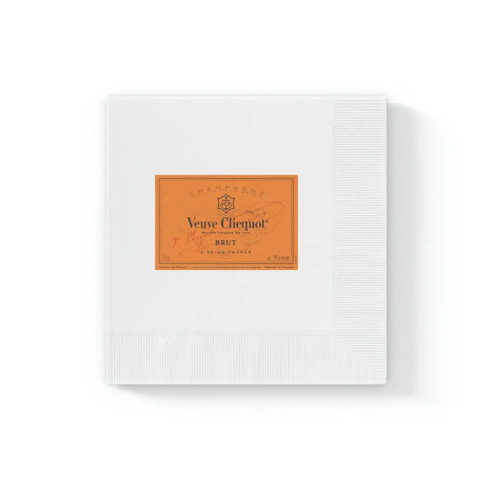 Veuve Clicquot Napkins High Quality Prints - 50pcs / 100pcs - 6.5’’ x 6.5’’ / White / 100 pcs - Home Decor